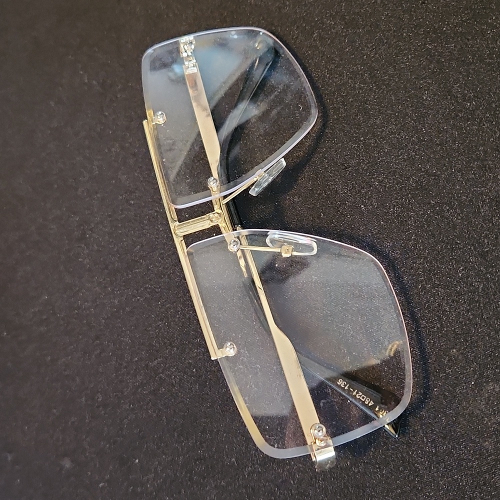 Brand new, Clear Lens Gold Trim Sunglasses